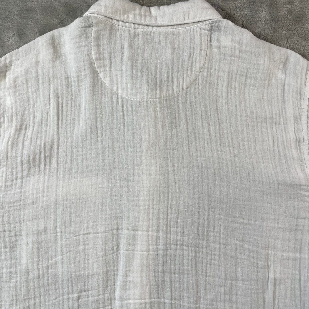 Tommy Bahama Shirt Mens XL White Cotton Gauze Button Beach Resort Light Preppy - Picture 8 of 11